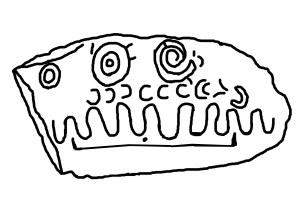 Sketch of Kerbstone 93, Knowth, Ireland, after Brennan, after A. Murphy.