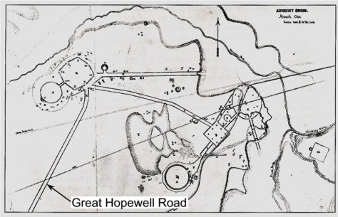 Burks drawing of Newark Earthworks Burks drawing of Newark Earthworks