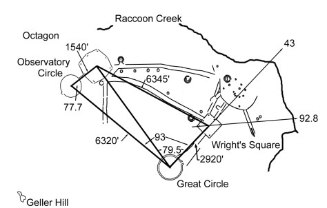 Distance between Great Circle and Wright Square Calculated distance between Great Circle and Wright Square. By B.L. Freeborn 2013.