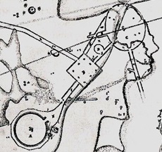 Right side of Newark Earthworks from Burks drawing. Right side of Newark Earthworks from Burks drawing.