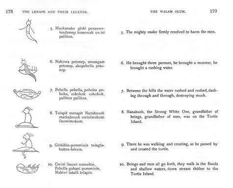  "The Lenâpé and Their Legends: With the Complete Text and Symbols of the Walam Olum," by Daniel Garrison Brinton, 1885. 